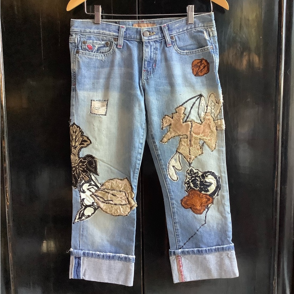 Custom Embroidered Denim Jeans By Boudoir Queen